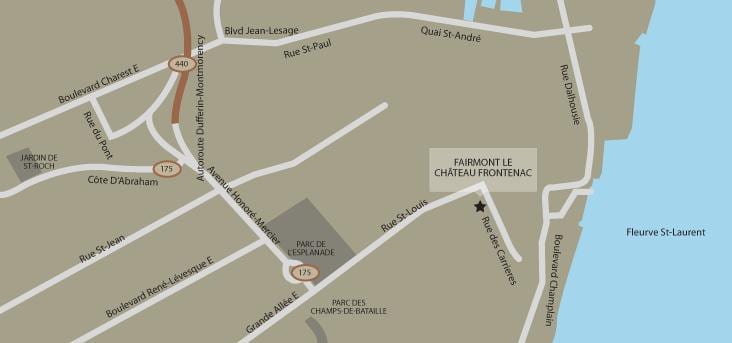 Mappa di chateau frontenac