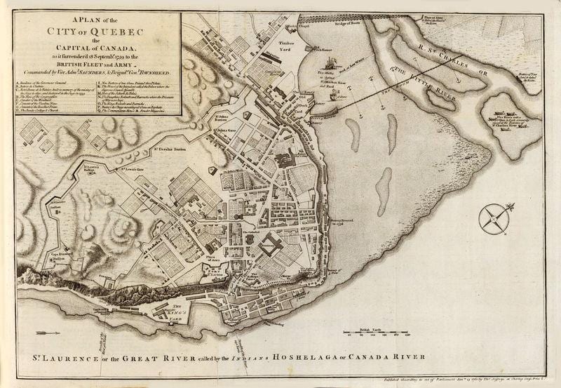 centro storico di Quebec City tour a piedi mappa