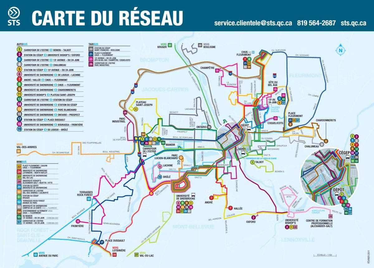 Quebec City bus mappa