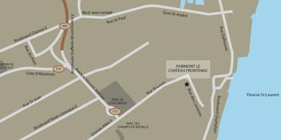 Mappa di chateau frontenac