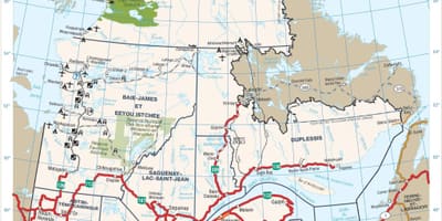 Mappa stradale Quebec, canada