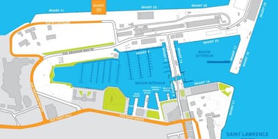 Terminal delle navi da crociera Quebec City la mappa
