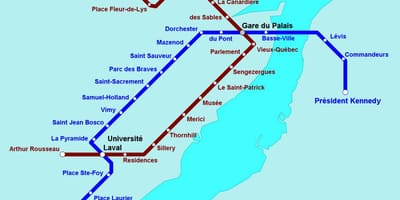 Quebec Città, mappa della metropolitana