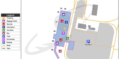 Mappa della Città di Quebec aeroporto