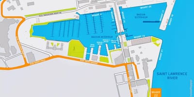 Mappa della Città di Quebec cruise port