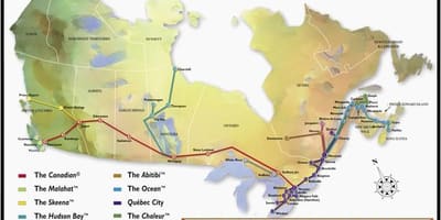 Mappa della Città di Quebec stazione ferroviaria