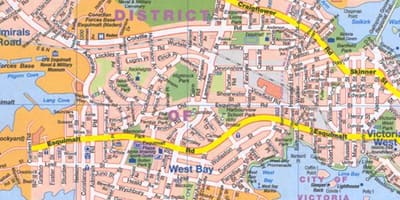 Mappa di Quebec street