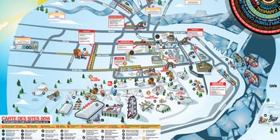 Mappa di Quebec winter carnival