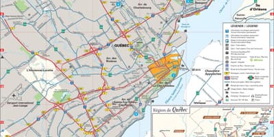 Mappa di Quebec City area